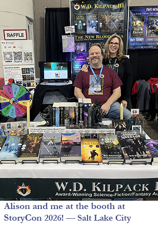 Me and Alison at the Booth at StoryCon 2026