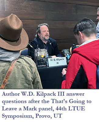 W.D. Kilpack III Speaks with audience after panel