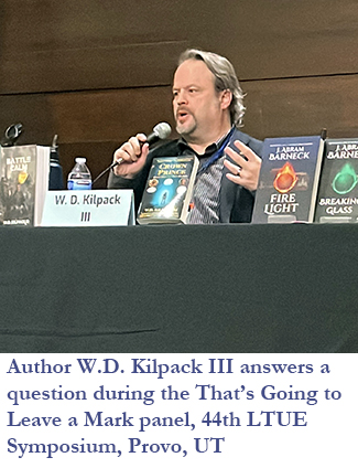 Author W.D. Kilpack III answers a question on LTUE panel